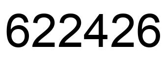 Number 622426 black image