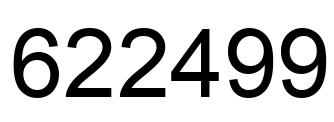 Number 622499 black image