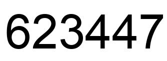 Número 623447 imagen negro