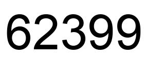 Number 62399 black image