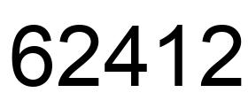 Number 62412 black image