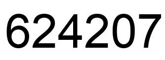 Number 624207 black image