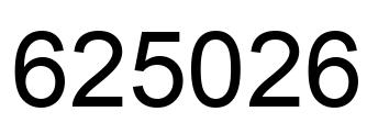 Number 625026 black image