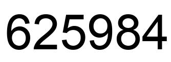 Number 625984 black image