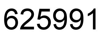 Number 625991 black image