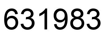 Número 631983 imagen negro