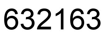 Number 632163 black image