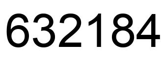 Number 632184 black image