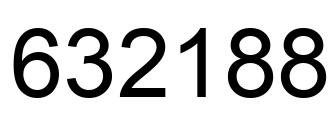 Number 632188 black image