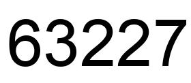 Number 63227 black image