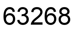 Number 63268 black image