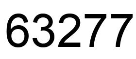 Number 63277 black image