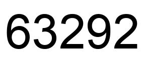 Number 63292 black image
