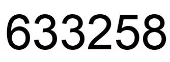 Número 633258 imagen negro