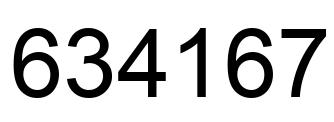 Number 634167 black image
