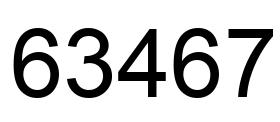 Número 63467 imagen negro