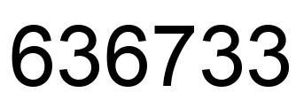 Number 636733 black image