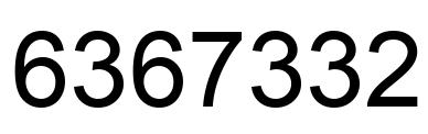 Number 6367332 black image
