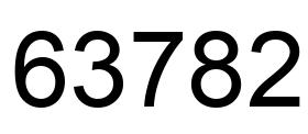 Number 63782 black image