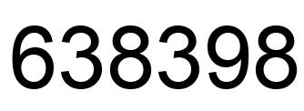 Number 638398 black image