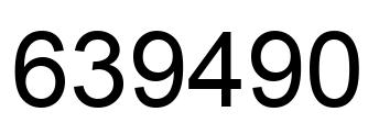 Number 639490 black image