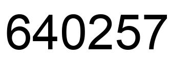 Number 640257 black image