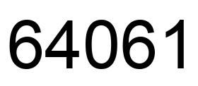 Number 64061 black image