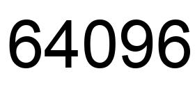 Number 64096 black image