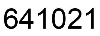 Number 641021 black image