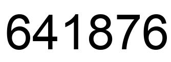 Number 641876 black image