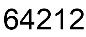 Number 64212 black image