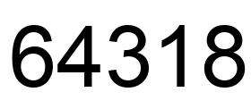 Number 64318 black image