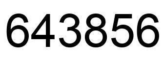 Number 643856 black image