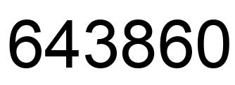 Number 643860 black image