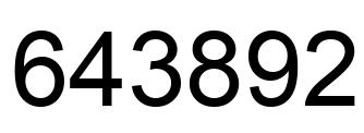 Number 643892 black image