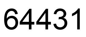 Number 64431 black image
