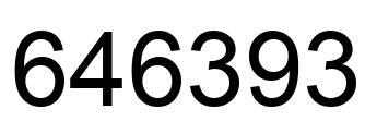 Número 646393 imagen negro