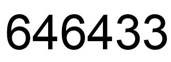 Number 646433 black image
