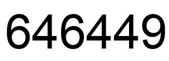 Number 646449 black image