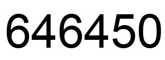 Number 646450 black image