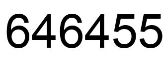 Number 646455 black image