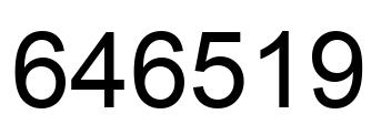 Number 646519 black image