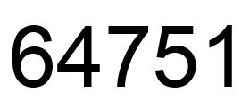 Number 64751 black image