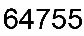 Number 64755 black image