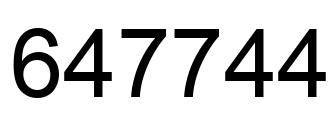 Number 647744 black image