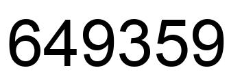 Número 649359 imagen negro