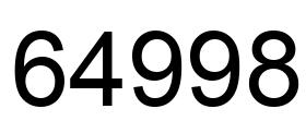 Number 64998 black image