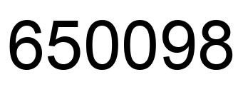 Number 650098 black image