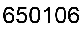Number 650106 black image