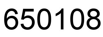 Number 650108 black image